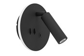Valaisimet - EGLO FANZAROTTA 1 SPOT PYÖREÄ Ø:145 M/AFBR.+ USB-C MUSTA - 902162