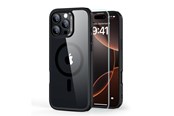 Puhelin - Kannet ja kotelot - ESR Classic Hybrid Halolock MagSafe Case + Tempered Glass for iPhone 16 Pro Max - Clear with Black Frame - 4894240243589