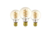Lamput - EGLO LED-lamppu E27 G80 AMBER 2200K 500LM 3 kpl E27 - 113139