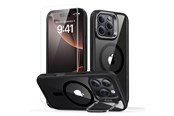 Puhelin - Kannet ja kotelot - ESR Classic Hybrid Kickstand Halolock MagSafe Case Set + Tempered Glass for iPhone 16 Pro - Clear - 4894240243824