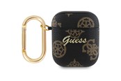 Puhelin - Muut lisävarusteet - GUESS GUA2PG4GPK AirPods 1/2 cover black/black 4G Hook - 3666339310585