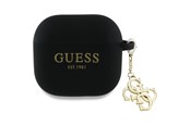 Puhelin - Muut lisävarusteet - GUESS 4G Charm Case for AirPods 4 - Black - 3666339397388