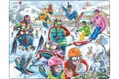 Palapelit - Larsen Puzzles Palapeli Moottorikelkka ja lumilaudat - 57-palainen, M 2D Palapelit - PG7