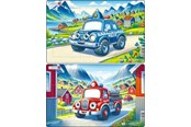 Palapelit - Larsen Puzzles Palapeli Poliisi ja paloauto täyttä vauhtia - 11-palainen 2D Palapelit - U23