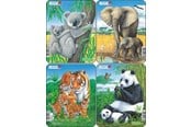 Palapelit - Larsen Puzzles Palapeli Koala, Elefantti, Tiikeri, Panda 4-asst - 8 2D Palapelit - V4
