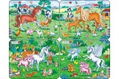 Palapelit - Larsen Puzzles Palapeli Ponit, Yksisarviset ja ystävät 4-asst - 1 2D Palapelit - V5