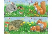 Palapelit - Larsen Puzzles Palapeli Kani, Orava, Siili ja Kettu - 4-asst - 2D Palapelit - Z12