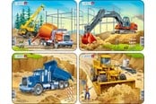 Palapelit - Larsen Puzzles Palapeli Rakennuskoneet 4-asst - 7 palaa, Mini ( 2D Palapelit - Z3