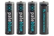 Akut ja Paristot - paleblue Pale Blue battery - USB-C rechargeable - 4 x AA type - Li-Ion - PB-AA-C