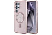 Puhelin - Kannet ja kotelot - GUESS Glitter Circle Classic Logo MagSafe case for Samsung Galaxy S25 Ultra - pink - 3666339449780