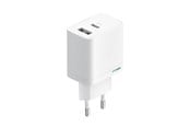 Puhelin - Adapterit & Laturit - OPPO SuperVOOC 45W USB-A + USB-C Wall Charger - White - 110110230159