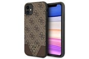 Puhelin - Kannet ja kotelot - GUESS 4G Triangle Collection case for iPhone 11 6.1" / Xr 6.1" - brown - 3666339016302