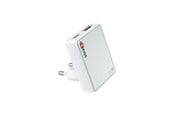 Puhelin - Adapterit & Laturit - SKross Slim EUROPE 30W GaN Charger USB-A USB-C - 90° EU Plug - 21701-EU