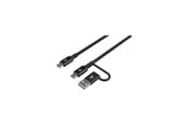 USB kaapelit - SKross 2in1 Pro Cable USB-C to A Braided cable 60W 150cm - Black - 21409