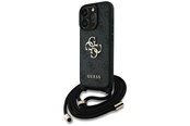 Puhelin - Kannet ja kotelot - GUESS 4G Big Logo Cord Stap Crossbody Case for iPhone 16 Pro Black - 3666339434281