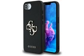 Puhelin - Kannet ja kotelot - GUESS PU Grained 4G Metal Logo case for iPhone 16e - black - 3666339453275