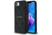 Puhelin - Kannet ja kotelot - GUESS PU Leather 4G Colored Ring Case with MagSafe for iPhone 16e - Black - 3666339453589