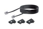 Verkkokaapelit - Schwaiger phone cable kit - black - Musta - TAL6306 533