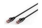 Verkkokaapelit - DIGITUS patch cable - 10 m - black - Musta - DK-1617-100-OD-10