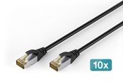 Verkkokaapelit - DIGITUS patch cable - 2 m - black - Musta - DK-1644-A-020-OD-10