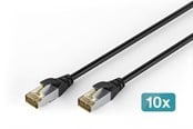 Verkkokaapelit - DIGITUS patch cable - 3 m - black - Musta - DK-1644-A-030-OD-10