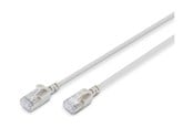 Verkkokaapelit - DIGITUS patch cable - 30 cm - grey - Harmaa - DK-1632-A-003S-10