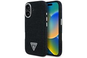 Puhelin - Kannet ja kotelot - GUESS Denim Triangle Logo MagSafe case for iPhone 16 - black - 3666339428129