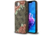 Puhelin - Kannet ja kotelot - GUESS 4G Flowers Print MagSafe case for iPhone 16e - brown - 3666339453343