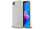 Puhelin - Kannet ja kotelot - GUESS Grained Hot Stamp Peony Triangle Logo MagSafe case for iPhone 16e - beige - 3666339453329
