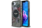 Puhelin - Kannet ja kotelot - GUESS IML Flowers MagSafe iPhone 16e Case - Black - 3666339454814