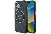 Puhelin - Kannet ja kotelot - GUESS IML Metal Glitter 4G Circle Triangle MagSafe Case for iPhone 16 - Black - 3666339430061