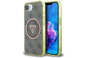 Puhelin - Kannet ja kotelot - GUESS IML Metal Glitter 4G Circle Triangle MagSafe case for iPhone 16e - brown - 3666339454104