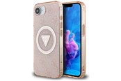 Puhelin - Kannet ja kotelot - GUESS IML Metal Glitter 4G Circle Triangle MagSafe case for iPhone 16e - pink - 3666339454128