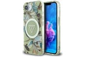 Puhelin - Kannet ja kotelot - GUESS IML Metal Glitter Flowers Triangle MagSafe iPhone 16e Case - Green - 3666339454807