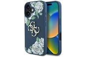 Puhelin - Kannet ja kotelot - GUESS Grained Roses Big 4G logo case for iPhone 16 - blue - 3666339427375