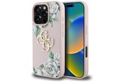 Puhelin - Kannet ja kotelot - GUESS Grained Roses Big 4G logo iPhone 16 Pro Max case - pink - 3666339427108