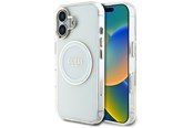 Puhelin - Kannet ja kotelot - GUESS IML Metal Colored Circle Classic Logo MagSafe case for iPhone 16 - white - 3666339428877