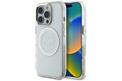 Puhelin - Kannet ja kotelot - GUESS IML Metal Colored Circle Classic Logo MagSafe case for iPhone 16 Pro Max - white - 3666339428907