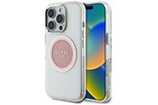 Puhelin - Kannet ja kotelot - GUESS IML Metal Colored Circle Classic Logo MagSafe iPhone 16 Pro Case - Pink - 3666339428594