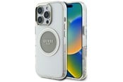 Puhelin - Kannet ja kotelot - GUESS IML Metal Colored Circle Classic Logo MagSafe case for iPhone 16 Pro - gray - 3666339428747