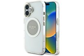 Puhelin - Kannet ja kotelot - GUESS IML Metal Colored Circle Classic Logo MagSafe case for iPhone 16 - gray - 3666339428723