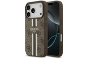 Puhelin - Kannet ja kotelot - GUESS 4G Printed Stripes MagSafe case for iPhone 17 Pro - brown - 3666339491420
