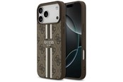 Puhelin - Kannet ja kotelot - GUESS 4G Printed Stripes MagSafe case for iPhone 17 Pro Max - brown - 3666339491437