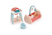 Roolileikit - Ecoiffier Bed + baby chair + doll - 1833