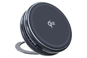 Puhelin - Adapterit & Laturit - Torras Ostand PolarCircle 15W Wireless MagSafe charger with cooling & kickstand - Black - X00WX3001