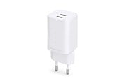 Puhelin - Adapterit & Laturit - ESSENTIALS by UPSTRÖM 65W Dual Port USB-C GaN Charger | 2 Ports - White - GC651-E
