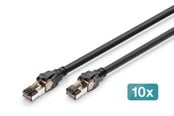 Verkkokaapelit - DIGITUS patch cable - 3 m - black - Musta - DK-1843-030-10