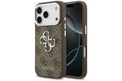 Puhelin - Kannet ja kotelot - GUESS 4G Big 4G Classic Logo case for iPhone 17 Pro brown - silver - 3666339517939