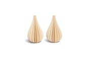 Sisustus - Simiu - Joulukoriste - 6 cm - Pisara - Beige - 2 kpl pakkaus - 5714255018936