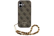 Puhelin - Kannet ja kotelot - GUESS 4G Strap Triangle Logo MagSafe case for iPhone 17 - brown - 3666339526504